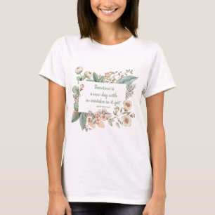 Anne på Grönt Gables New Day Quote Kjorta för kv T Shirt