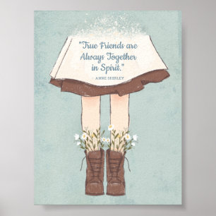 Anne på Grönt Gables Vänskap Quote Poster