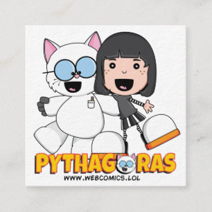 Anne & Pythagoras visitkortar Fyrkantigt Visitkort