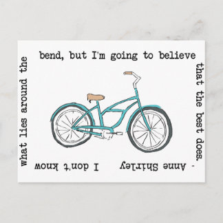 Anne Shirley-Bicycle- Inspirational Vykort