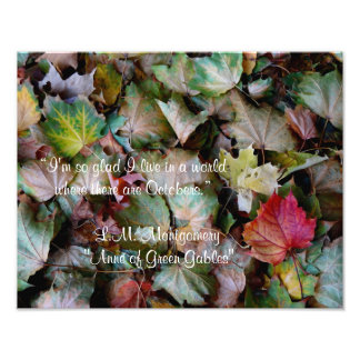 Anne Shirley oktober-citat Fototryck