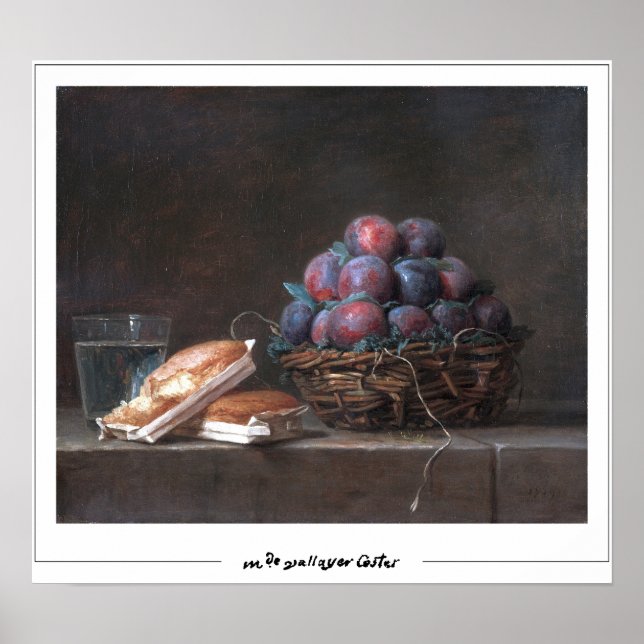 Anne Vallayer-Coster Zedign Art Poster nr 4 (Framsidan)