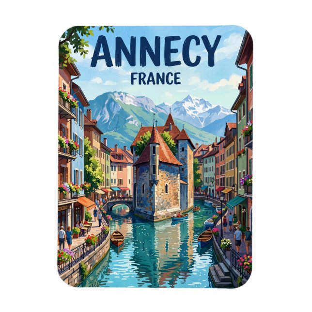 Annecy Frankrike Magnet (Vertikal)
