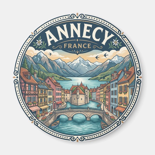 Annecy Frankrike Magnet (Framsidan)