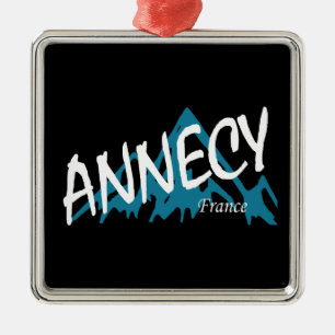 Annecy Frankrike Mountains Julgransprydnad Metall