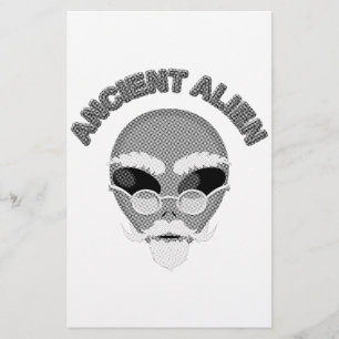 Annent Alien Head Newsprint Brevpapper