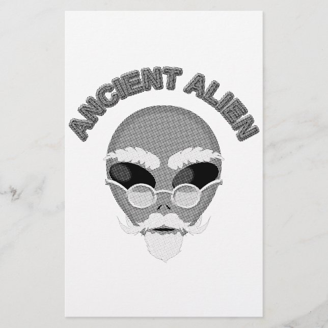 Annent Alien Head Newsprint Brevpapper (Framsida)