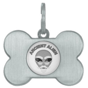 Annent Alien Head Newsprint ID-bricka Husdjur