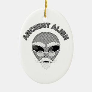 Annent Alien Head Newsprint Julgransprydnad Keramik