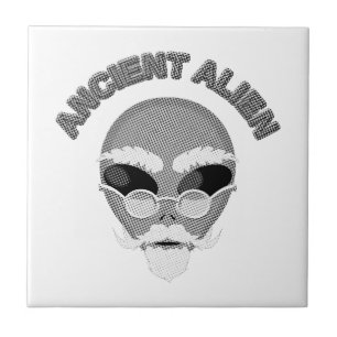 Annent Alien Head Newsprint Kakelplatta