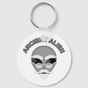 Annent Alien Head Newsprint Nyckelring