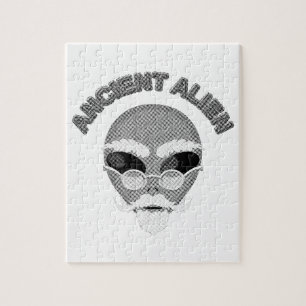 Annent Alien Head Newsprint Pussel
