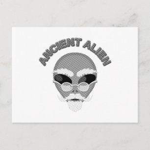 Annent Alien Head Newsprint Vykort
