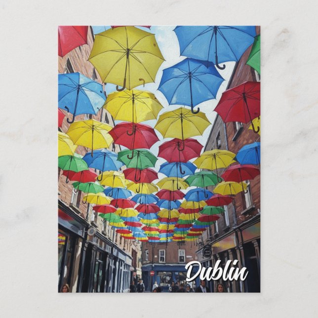 Anne's Lane Dublin Ireland Travel Vykort (Framsida)