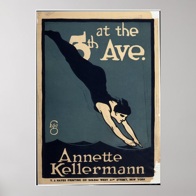 Annette Kellerman Simma Dive Theater New York Poster (Framsidan)