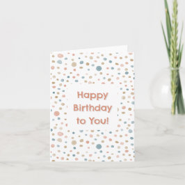Annie Confetti Watercolor Dots Birthday Card Kort