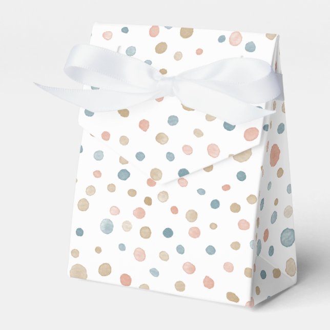 Annie Confetti Watercolor Dots Favor Box Presentaskar (Framsidan Sidan)