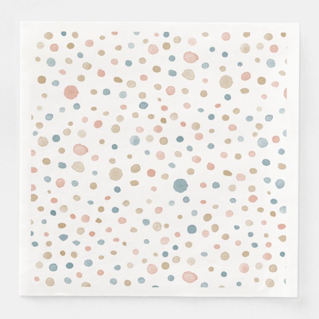 Annie Confetti Watercolor Prickar Pappersservett (Framsida)