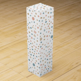 Annie Confetti Watercolor Prickar Vinförråd Box Presentask För Vinflaska