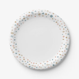Annie Confetti Watercolor Prickpapper Tallrik