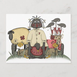 Annie Doll Sheep & Kråkas Vykort