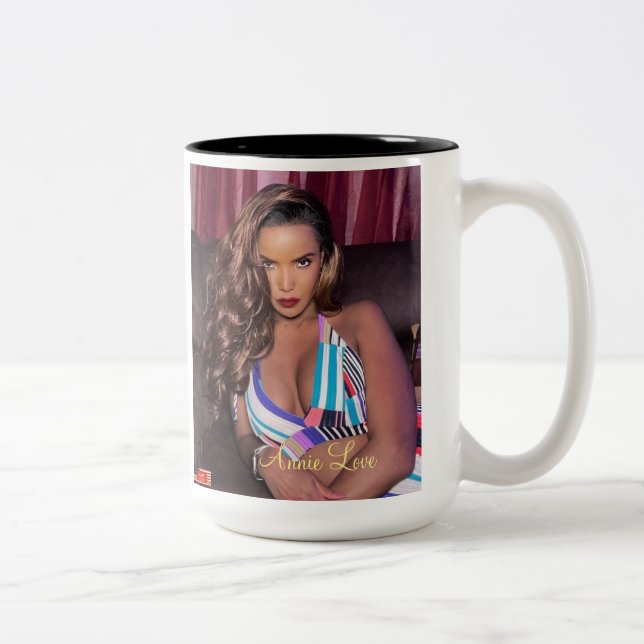 ANNIE KÄRLEK 2-Tone Mugg, 15 oz Två-Tonad Mugg (Höger)