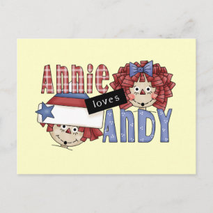 Annie Kärlek Andy Tshirts och Gifts Vykort