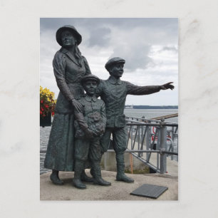 Annie Moore-statyn, Cobh, County Cork, Irland Vykort