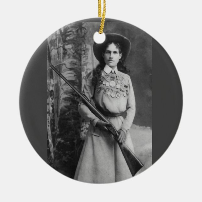 ANNIE OAKLEY CHRISTMAS ORNAMENTS JULGRANSPRYDNAD KERAMIK (Framsidan)