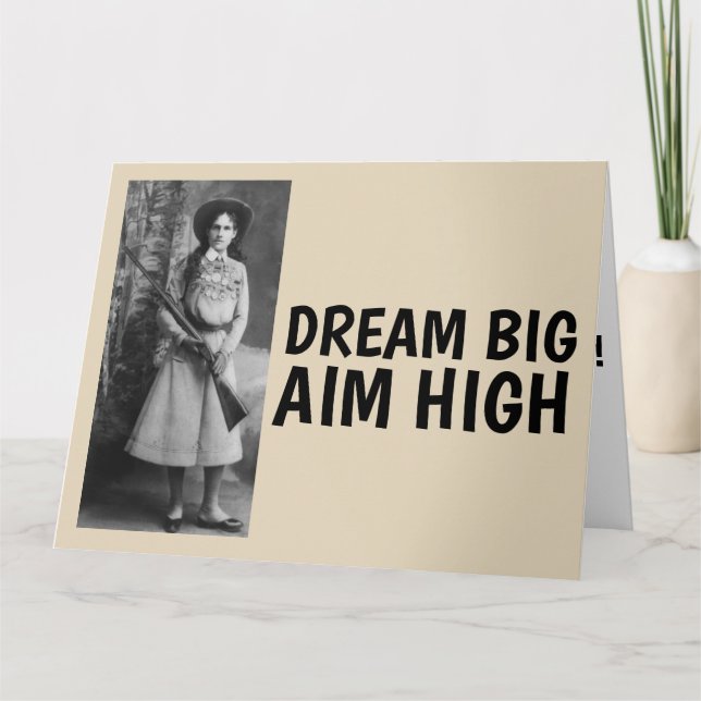 Annie Oakley Funny Cowgirl Födelsedagskort Kort (Framsida)