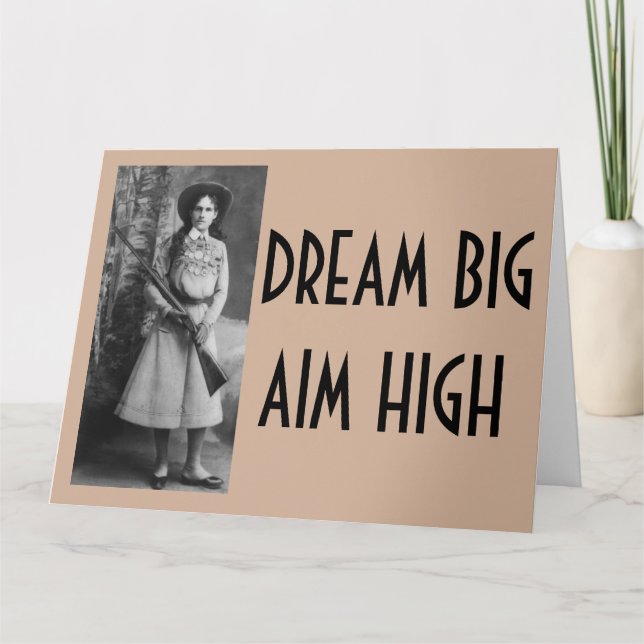 Annie Oakley Funny Cowgirl Födelsedagskort Kort (Framsida)