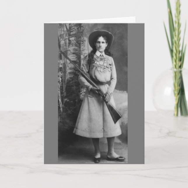 ANNIE OAKLEY GRATTIS PÅ FÖDELSEDAGEN CARDS FOR HER KORT (Framsida)