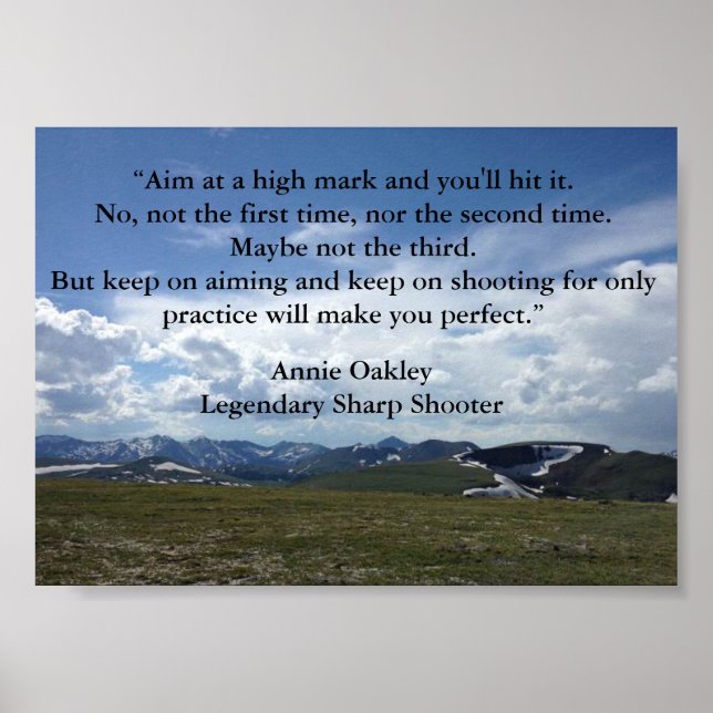 Annie Oakley Inspirational Quote Girl Power Poster (Framsidan)