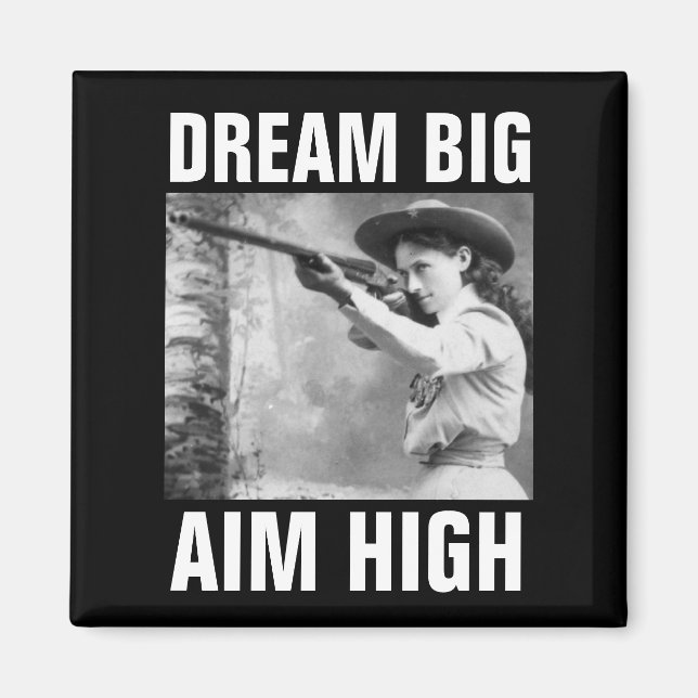 ANNIE OAKLEY MED GUN, FRIDGE MAGNET (Framsidan)