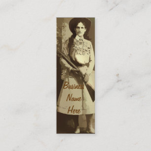Annie Oakley Oil Grunge Bookmark Affärskort Mini Visitkort