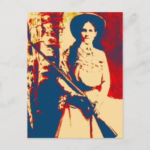 Annie Oakley Oil Grunge PostCard Vykort