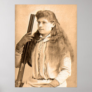 Annie Oakley Porträtt Poster