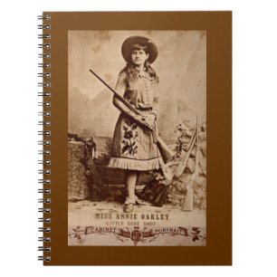 Annie Oakley Sepia Anteckningsbok Med Spiral