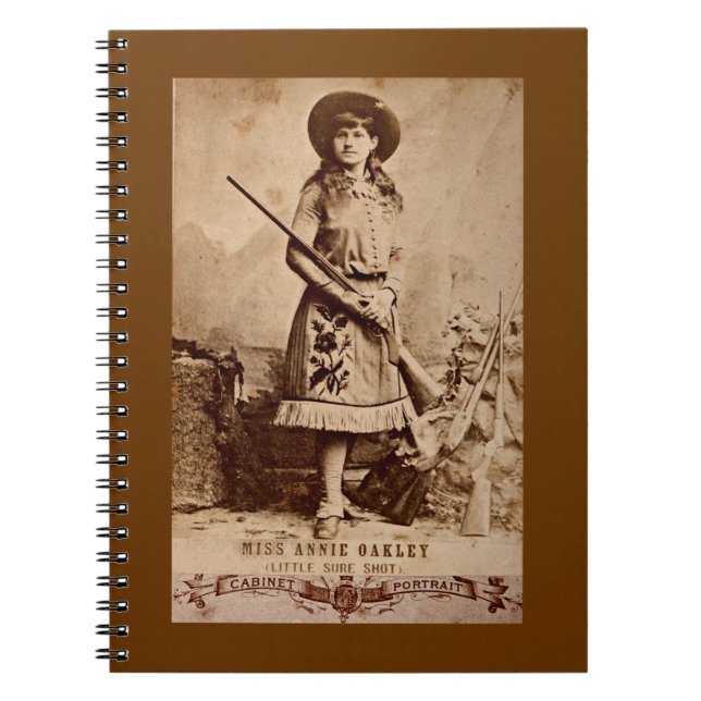 Annie Oakley Sepia Anteckningsbok Med Spiral (Framsidan)