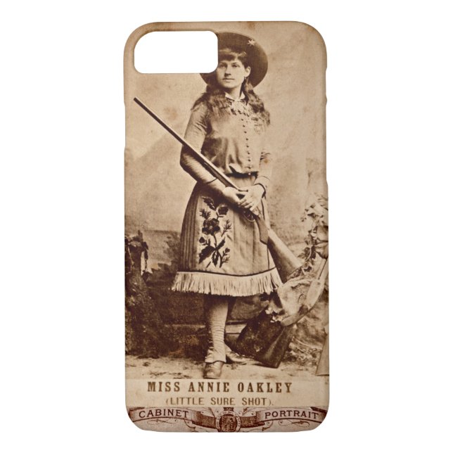 Annie Oakley Sepia Case-Mate iPhone Skal (Baksida)