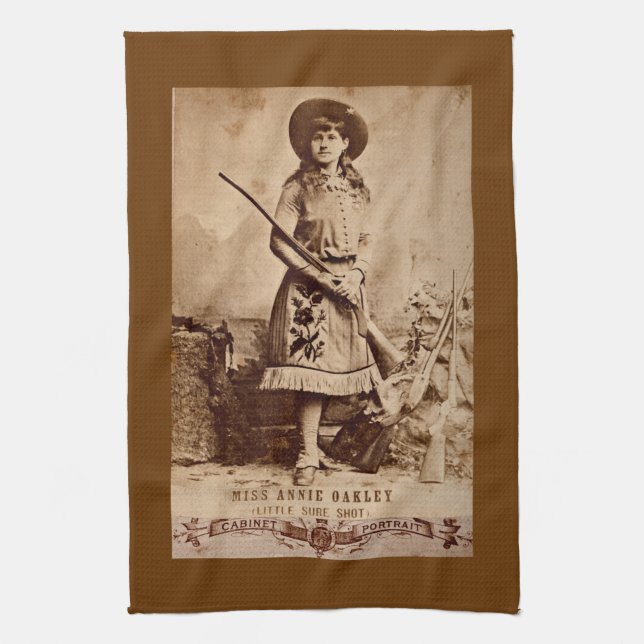 Annie Oakley Sepia Kökshandduk (Vertikal)