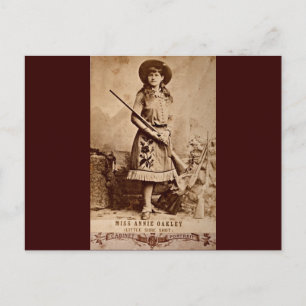 Annie Oakley Sepia Vykort
