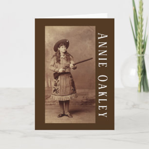 Annie Oakley Sharpshooter Greeting Card Kort