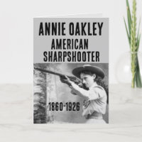 ANNIE OAKLEY SHARPSHOOTER GUN FÖDELSEDAGSKORT