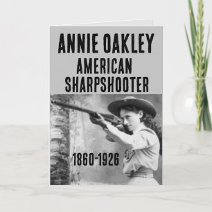 ANNIE OAKLEY SHARPSHOOTER GUN FÖDELSEDAGSKORT HELGKORT