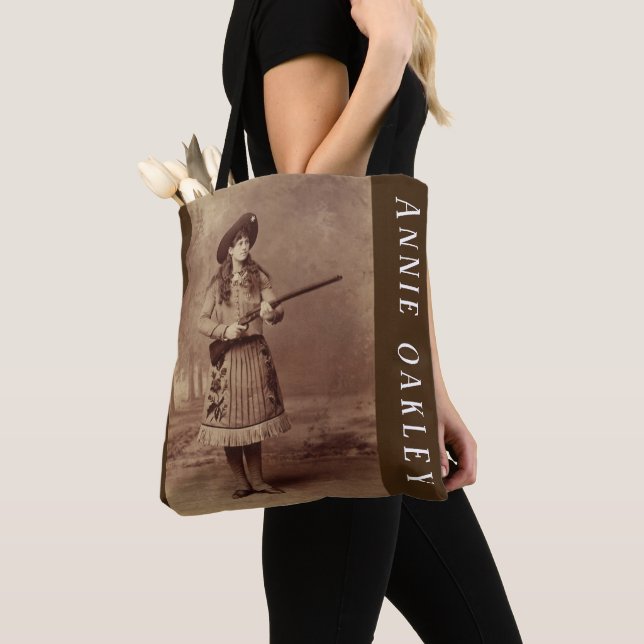 Annie Oakley Sharpshooter Tote Bag Tygkasse (Närbild)