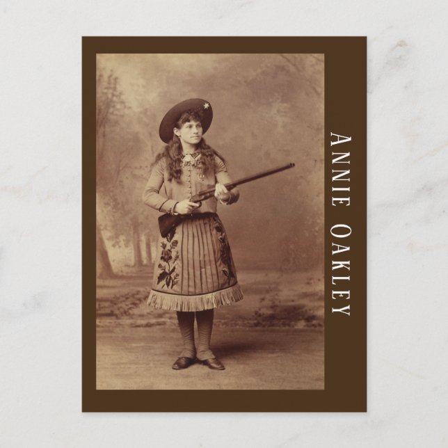 Annie Oakley Sharpshooter-vykort Vykort (Framsida)