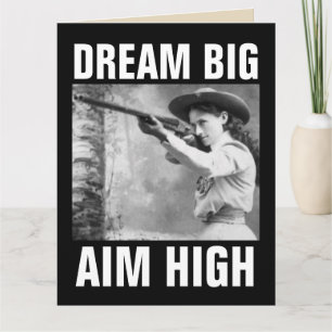 ANNIE OAKLEY WITH GUN, BIRTHDAY GREETING CARDS KORT
