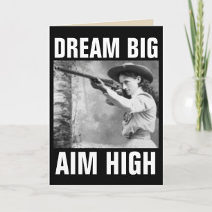 ANNIE OAKLEY WITH GUN, BIRTHDAY GREETING CARDS KORT