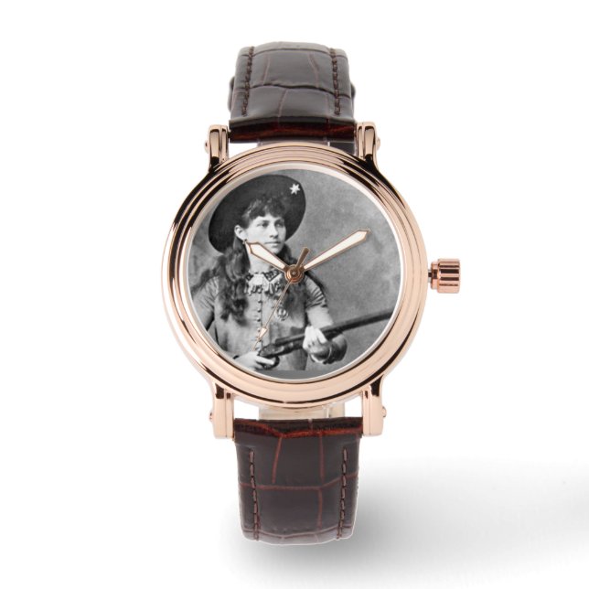 ANNIE OAKLEY WITH GUN DAM WRIST WATCH ARMBANDSUR (Framsida)